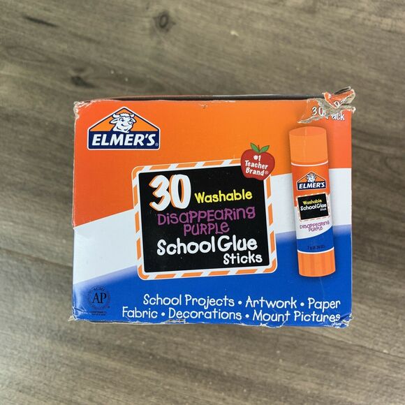 Elmer's Disappearing Purple School Glue, Washable, 30 Pack, 0.24-ounce sticksx - Picture 4 of 8